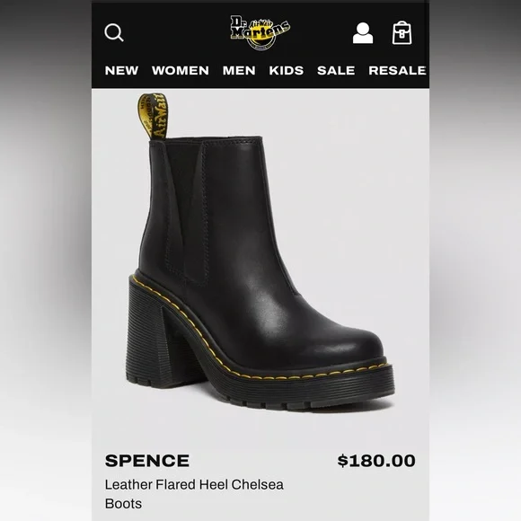 New Dr Marten Spence Heeled Boots - Picture 8 of 9